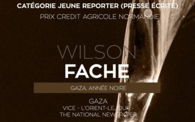 Wilson FACHE, PI 2015, reçoit le prix Bayeux des jeunes correspondants de guerre 2019 !